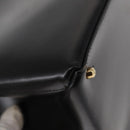 GUCCI Hand Bag Leather Black Gold 000 2046 0562 Auth 155731-12