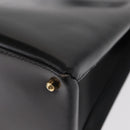 GUCCI Hand Bag Leather Black Gold 000 2046 0562 Auth 155731-13
