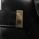 GUCCI Hand Bag Leather Black Gold 000 2046 0562 Auth 155731-14