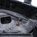 GUCCI Hand Bag Leather Black Gold 000 2046 0562 Auth 155731-19