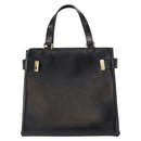 GUCCI Hand Bag Leather Black Gold 000 2046 0562 Auth 155731-2