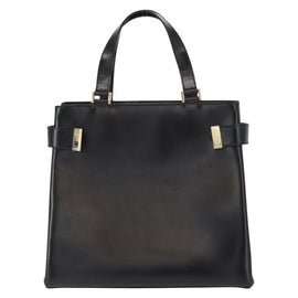 GUCCI Hand Bag Leather Black Gold 000 2046 0562 Auth 155731 - 0