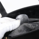 GUCCI Hand Bag Leather Black Gold 000 2046 0562 Auth 155731-21