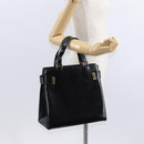 GUCCI Hand Bag Leather Black Gold 000 2046 0562 Auth 155731-22