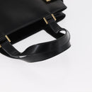 GUCCI Hand Bag Leather Black Gold 000 2046 0562 Auth 155731-7