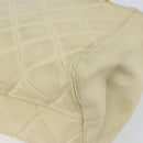 CHANEL Matelasse Chain Shoulder Bag Lamb Skin Beige Gold CC Auth 155739-12