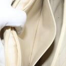 CHANEL Matelasse Chain Shoulder Bag Lamb Skin Beige Gold CC Auth 155739-22