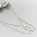 CHANEL COCO Mark Shoulder Bag Leather White Gold CC Auth 155741V-7