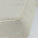 CHANEL Sports Line Matelasse Shoulder Bag Canvas Gray Silver CC Auth 155745-12