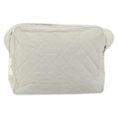 CHANEL Sports Line Matelasse Shoulder Bag Canvas Gray Silver CC Auth 155745-3