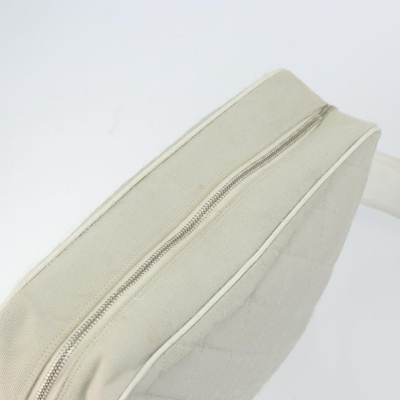 CHANEL Sports Line Matelasse Shoulder Bag Canvas Gray Silver CC Auth 155745