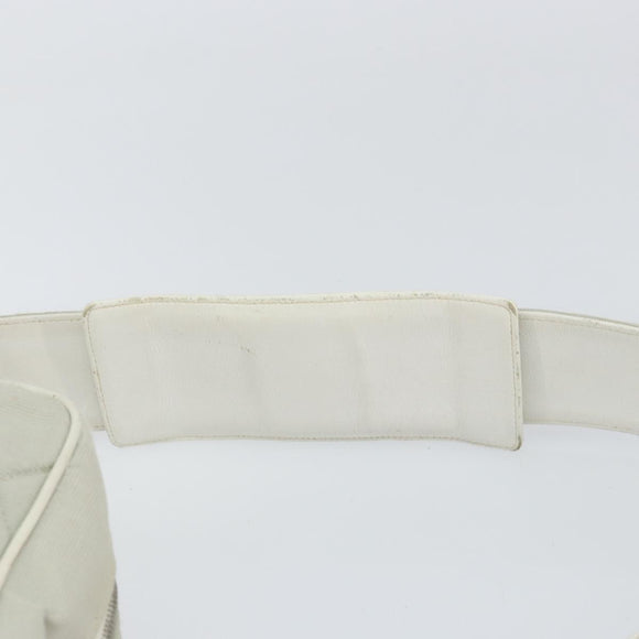 CHANEL Sports Line Matelasse Shoulder Bag Canvas Gray Silver CC Auth 155745