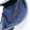 CHANEL Sports Line Waist bag Canvas Navy Silver CC Auth 155746-11