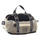 CHANEL Sports Line Waist Bag Nylon Navy Silver CC Auth 155747-1