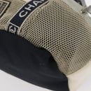 CHANEL Sports Line Waist Bag Nylon Navy Silver CC Auth 155747-17