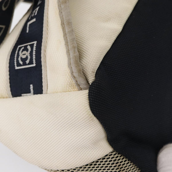 CHANEL Sports Line Waist Bag Nylon Navy Silver CC Auth 155747