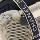 CHANEL Sports Line Waist Bag Nylon Navy Silver CC Auth 155747-21