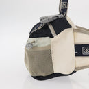CHANEL Sports Line Waist Bag Nylon Navy Silver CC Auth 155747-3