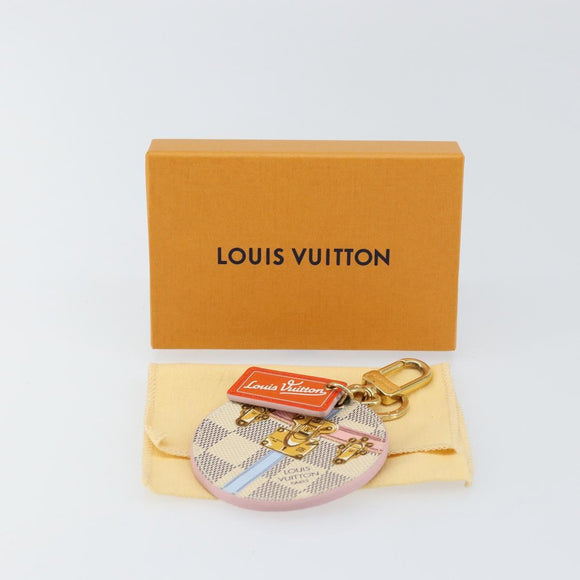 LOUIS VUITTON Damier Azur Porte Cles Illustrious Summer Trunk LV Auth 155752V