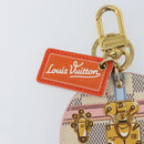 LOUIS VUITTON Damier Azur Porte Cles Illustrious Summer Trunk LV Auth 155752V-4