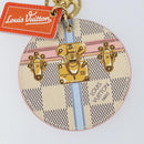 LOUIS VUITTON Damier Azur Porte Cles Illustrious Summer Trunk LV Auth 155752V-5