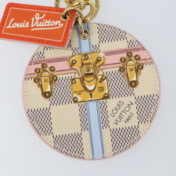 LOUIS VUITTON Damier Azur Porte Cles Illustrious Summer Trunk LV Auth 155752V