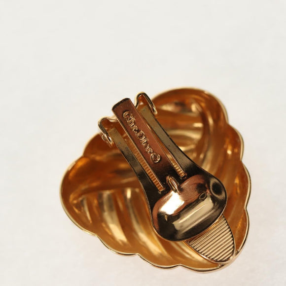 Christian Dior Earring metal 4 Set Gold Auth 155760