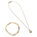 GIVENCHY Necklace metal 2 Set Gold Auth 155761-1