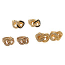 Christian Dior Earring metal 3 Set Gold Auth 155763-1