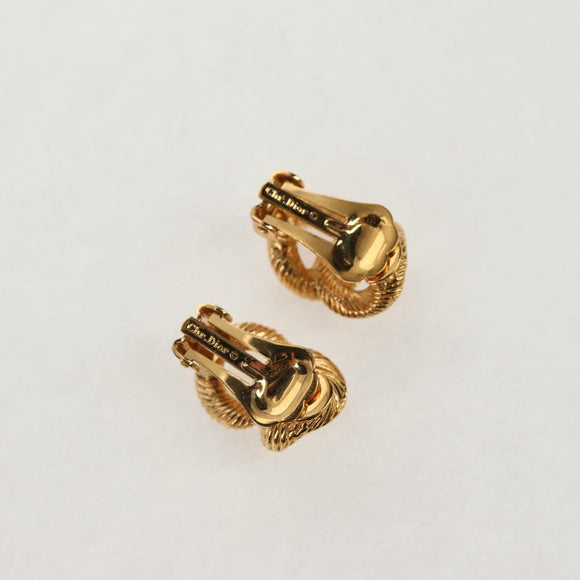 Christian Dior Earring metal 3 Set Gold Auth 155763