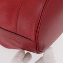 HERMES Courchevel Market GM Shoulder Bag Leather Red Gold Auth 155764-10