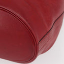 HERMES Courchevel Market GM Shoulder Bag Leather Red Gold Auth 155764-11