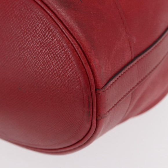 HERMES Courchevel Market GM Shoulder Bag Leather Red Gold Auth 155764