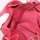 HERMES Courchevel Market GM Shoulder Bag Leather Red Gold Auth 155764-19