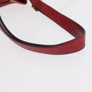 HERMES Courchevel Market GM Shoulder Bag Leather Red Gold Auth 155764-7