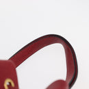 HERMES Courchevel Market GM Shoulder Bag Leather Red Gold Auth 155764-8