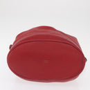 HERMES Courchevel Market GM Shoulder Bag Leather Red Gold Auth 155764-9