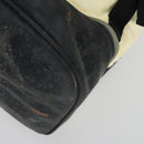 CHANEL Sports Line COCO Mark Backpack Nylon Leather Beige Silver CC Auth 155765-12