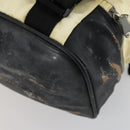 CHANEL Sports Line COCO Mark Backpack Nylon Leather Beige Silver CC Auth 155765-14