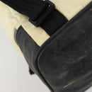 CHANEL Sports Line COCO Mark Backpack Nylon Leather Beige Silver CC Auth 155765-15