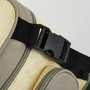 CHANEL Sports Line COCO Mark Backpack Nylon Leather Beige Silver CC Auth 155765-18