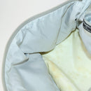 CHANEL Sports Line COCO Mark Backpack Nylon Leather Beige Silver CC Auth 155765-21