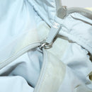 CHANEL Sports Line COCO Mark Backpack Nylon Leather Beige Silver CC Auth 155765-23