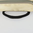 CHANEL Sports Line COCO Mark Backpack Nylon Leather Beige Silver CC Auth 155765-7