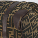 FENDI Zucca Canvas Hand Bag Black Brown Auth 155769-10