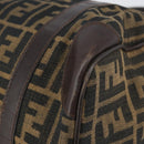 FENDI Zucca Canvas Hand Bag Black Brown Auth 155769-12