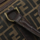 FENDI Zucca Canvas Hand Bag Black Brown Auth 155769-16