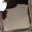 FENDI Zucca Canvas Hand Bag Black Brown Auth 155769-19