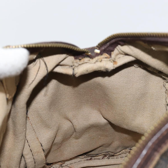 FENDI Zucca Canvas Hand Bag Black Brown Auth 155769