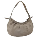 Miu Miu Shoulder Bag Leather Gold Silver Auth 155774-1